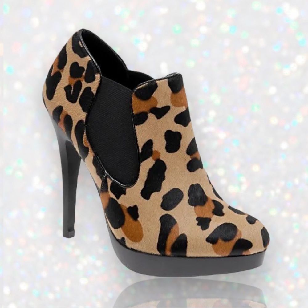 🆕 NEW Aldo Roessner Leopard Print Fur Booties